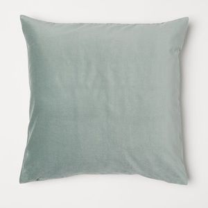 100% cotton velvet feel dusky green pillow covers